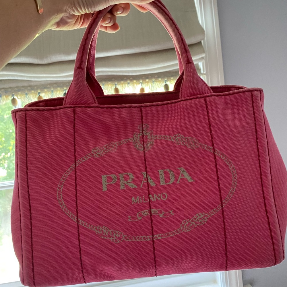 Prada small Canapa tote with strap